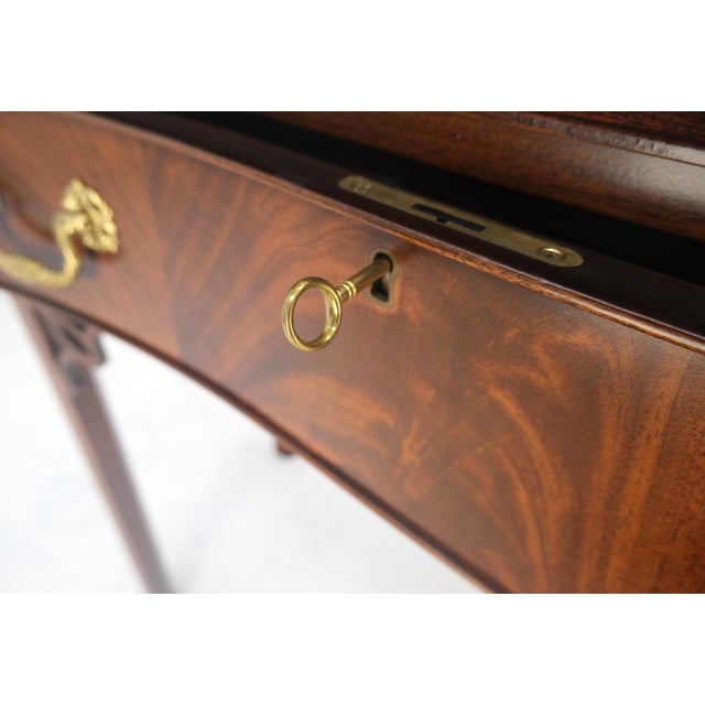 Council Flame Mahogany Two Drawers Console Table Server MINT For Sale - Image 17 of 17