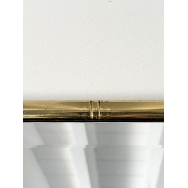 Hollywood Regency Brass Wall Mirror, 1960s For Sale - Image 9 of 10