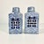 Mid-Century Boho Chic Chinoiserie Hollywood Regency Blue & White Square Happiness Ginger Jars - A Pair For Sale - Image 15 of 15
