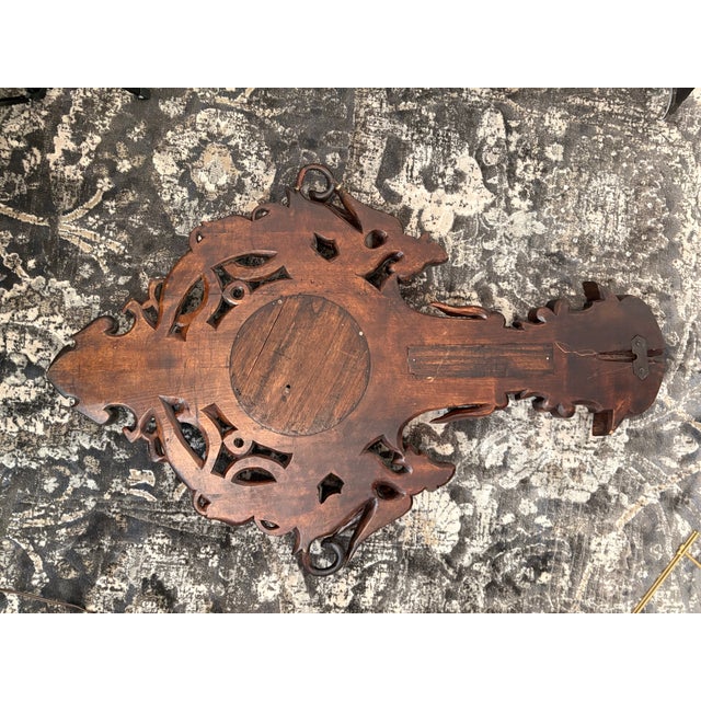 19th Century French Black Forest Style Carved Griffin Mirror For Sale - Image 10 of 12