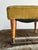 Mid-Century Modern Needlepoint & Chartreuse Velvet Footstool — Vintage Square Ottoman With Tapered Walnut Legs and Brass Ferrule Accents For Sale - Image 12 of 18