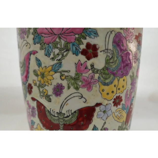 Mid Century Chinese Mille Fleurs Porcelain Vase For Sale - Image 9 of 16