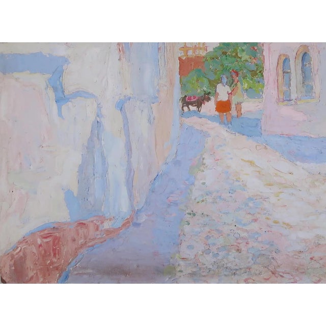 1970s Mountain Landscape Antique Oil Painting Original Soviet Art Ukrainian Artist Bogorodskaya n.s. 60-80 1978 For Sale - Image 5 of 6