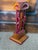 American Folk Art Red Painted Wood Chain Link Whimsy For Sale - Image 9 of 15