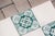 1920s Portuguese Art Deco Tiles Set of 32 Large Green & White Antique Decorative Tiles For Sale - Image 9 of 18