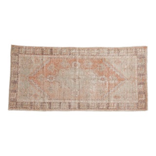 Vintage Distressed Oushak Rug Runner - 2'10" X 5'11" For Sale