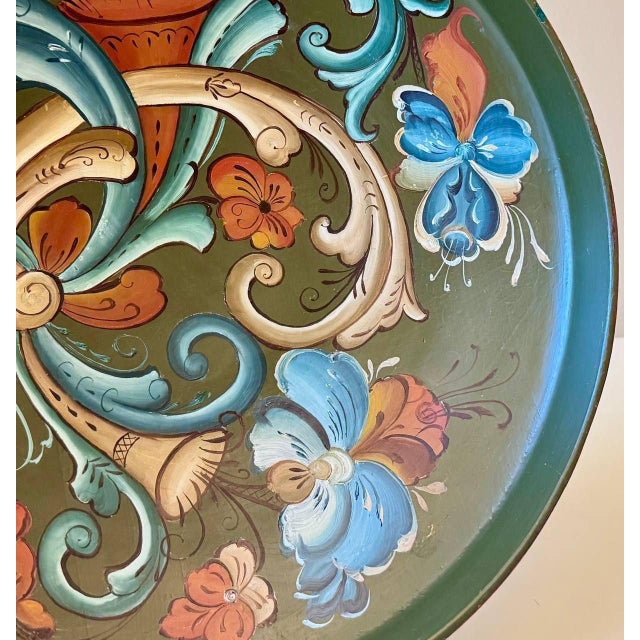 Late 20th Century Vintage Norwegian Hand-Painted Rosemaling Wooden Bowl, Dated 1994 For Sale - Image 5 of 7