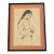 Mid Century Ruth Schloss "A Young Girl" Framed Original Drawing For Sale