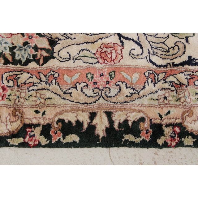 Fine Quality Silk Green & Multicolor Approx. 14 X 10 Rug For Sale In Philadelphia - Image 6 of 16