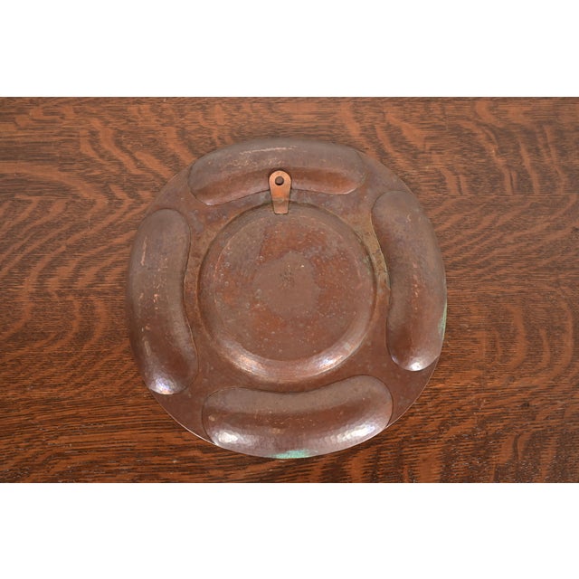 Ramon Ramirez Arts & Crafts Hammered Copper Charger Plate or Tray For Sale - Image 9 of 12