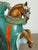 Hollywood Regency Mid 20th Century Italian Ceramic Knight on Horse by Ugo Zacagnini - Green Glaze, 12” For Sale - Image 3 of 11