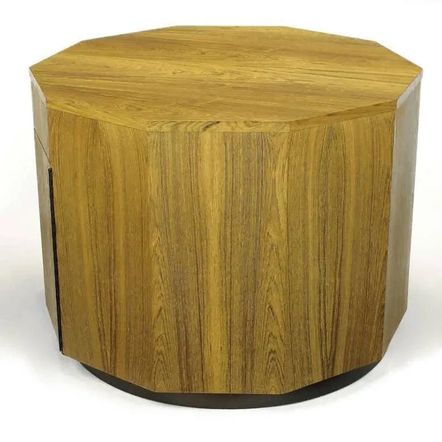 Harvey Probber Harvey Probber Decagonal Bleached Rosewood Bar Cabinet For Sale - Image 4 of 10