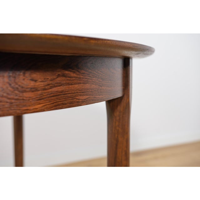 Mid-Century Round Rosewood Extendable Dining Table, Denmark, 1960s For Sale - Image 15 of 18