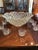Vintage l.e. Smith Glass Button and Daisy 13 Piece Punch Bowl Set For Sale - Image 4 of 6
