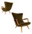 Giuseppe Scapinelli Sculptural Caviúna & Olive Green Mohair Armchairs, Brazilian Modern, 1950s For Sale