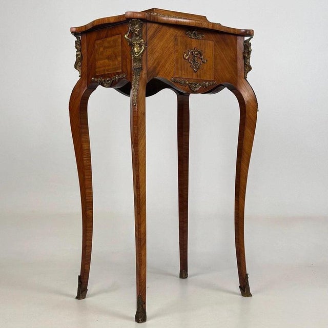 Antique French Walnut Cabinet with Figural Brass Mounts, 1800s For Sale - Image 11 of 12