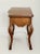 19th C. French Provincial Louis XV Style Carved Walnut Side Table With Drawer For Sale - Image 9 of 12