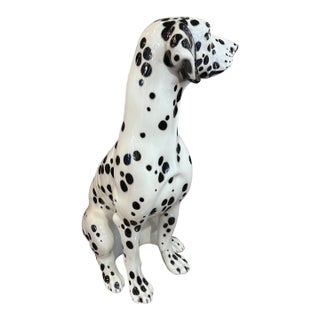 Mid 20th Century Italian Dalmatian Ceramic Dog For Sale