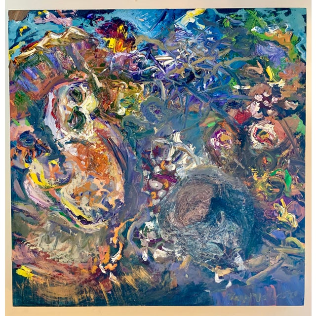 Abstract Oil Painting, Framed Art, by Van Ness For Sale - Image 9 of 11