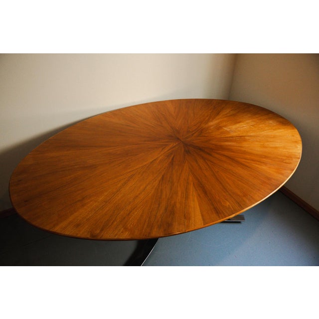 1950s Attributed to Osvaldo Borsani for Stow Davis Sunburst Oval Dining Table For Sale - Image 14 of 18
