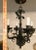 Vintage 6 Light Chandelier Spanish Leafy Details Black Iron For Sale In Pittsburgh - Image 6 of 8
