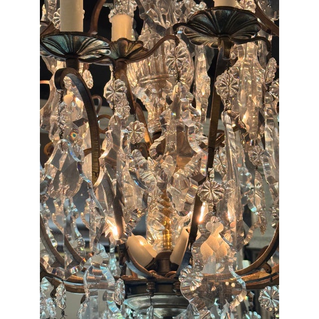 19th Century 19th Century French Louis XV Style Crystal Chandelier For Sale - Image 5 of 10