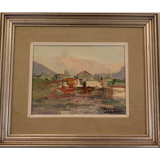 Bruno Tintori, Landscape, 1974, Oil & Plywood & Wood & Canvas, Framed For Sale - Image 11 of 11