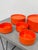 Vintage Max Dinnerware Set in Orange ABS attributed to Massimo and Lella Vignelli for Heller, 1964, Set of 16, in Flawless...