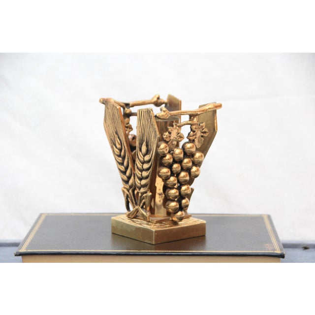 Gold Gold Bronze Candleholder, 1950s For Sale - Image 8 of 18