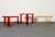 Plastic Set of Three Red and Gold Acrylic "T" Tables by Patricia Urquiola for Kartell For Sale - Image 7 of 18