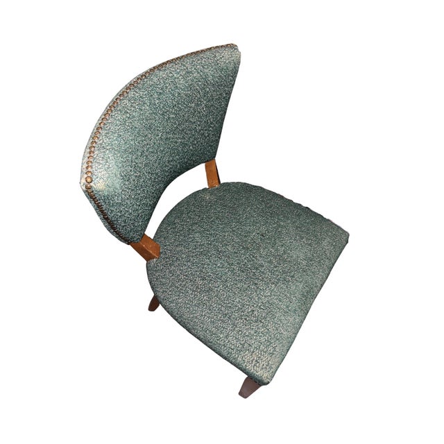 1950s Mid Century Modern Upholstered Side/Desk Chair For Sale - Image 5 of 8