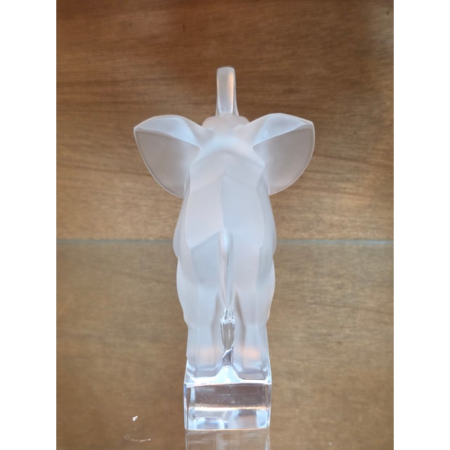 Glass Lalique Elephant For Sale - Image 7 of 9