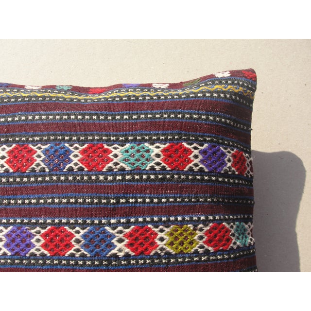 Textile Kilim Rug Pillow Cover For Sale - Image 7 of 11