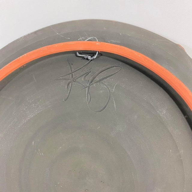 Jim Kemp (1955-2013) Pottery Postmodern Ceramic Decorative Plate For Sale - Image 11 of 11