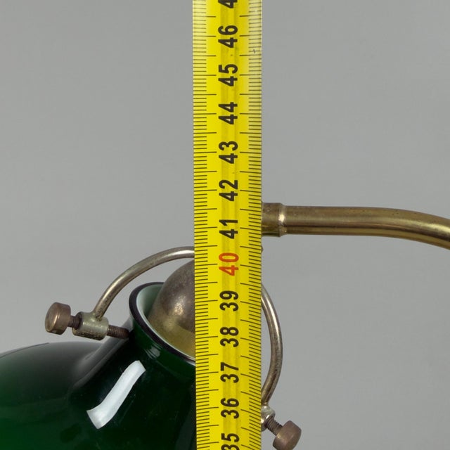 Green and White Brass and Murano Glass Table Lamp from Valenti Luce, 1970s For Sale - Image 12 of 14