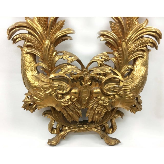 Wood Vintage Rococo Carved Gilded Wood Mirror. For Sale - Image 7 of 9