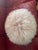 Blush pink long Mongolian fur round pillow.