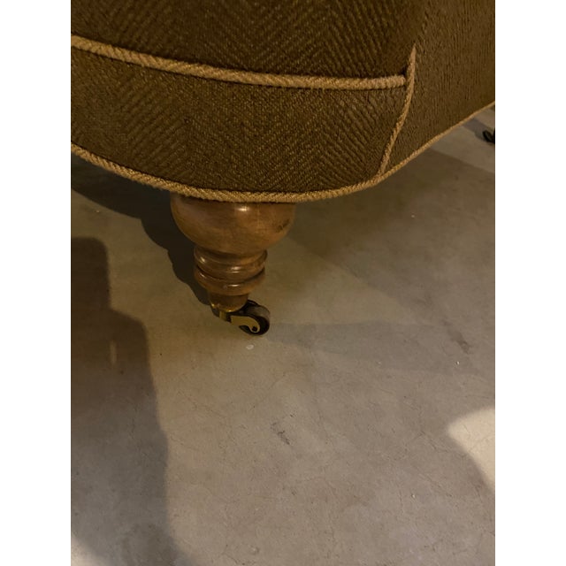 Traditional Sherrill Herringbone Easy Chair For Sale - Image 3 of 10