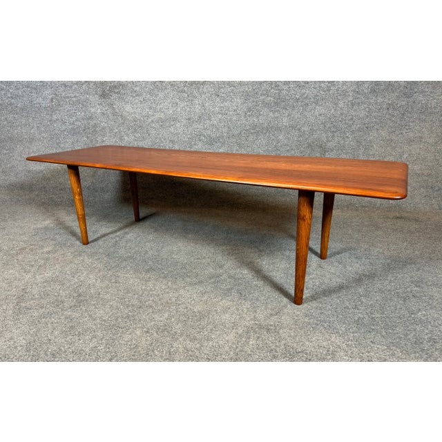 Mid-Century Modern Vintage Danish Mid Century Modern Teak "Minerva" Coffee Table by Peter Hvidt For Sale - Image 3 of 9