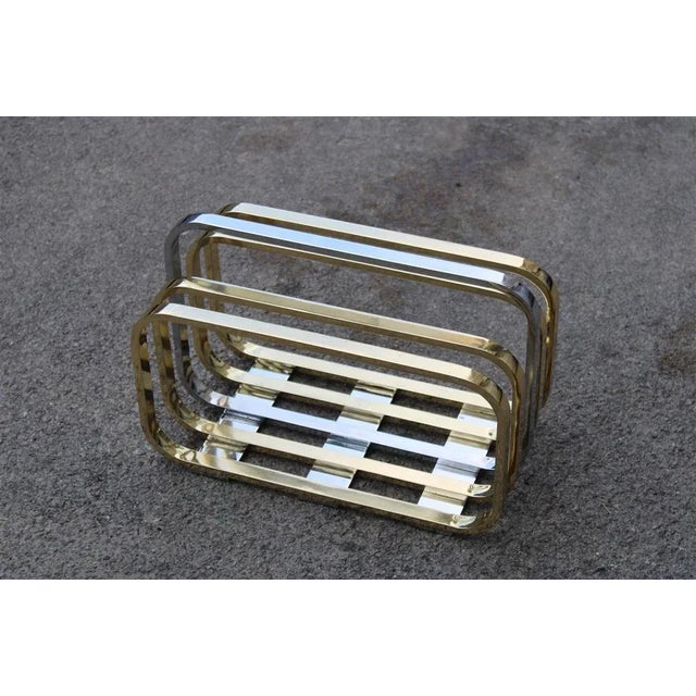 Magazine Rack in Brass from Metalarte, 1970, in Very Good conditions. Designed 1970 to 1979 This piece is attributed to...