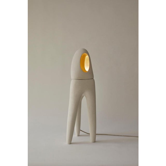 Contemporary Nomad II:04 Table Lamp in White Sand Stoneware by Sofia Karnukaeva For Sale - Image 3 of 8