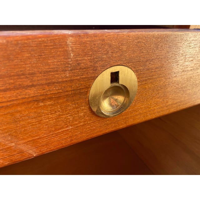 Danish Mid Century Modern Teak Executive Desk by D-Scan Unmarked For Sale - Image 9 of 12