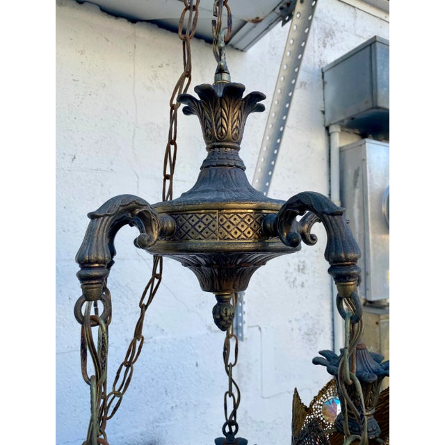 Moroccan 50s Jeweled Filigree Moroccan Inspired Chandelier For Sale - Image 3 of 12