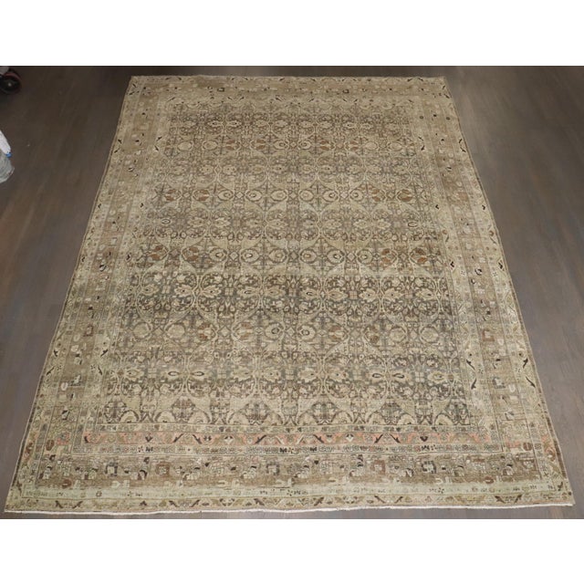 American Antique Zabihi Collection Persian Bidjar Carpet - 8'9" x 12'1" For Sale - Image 3 of 12