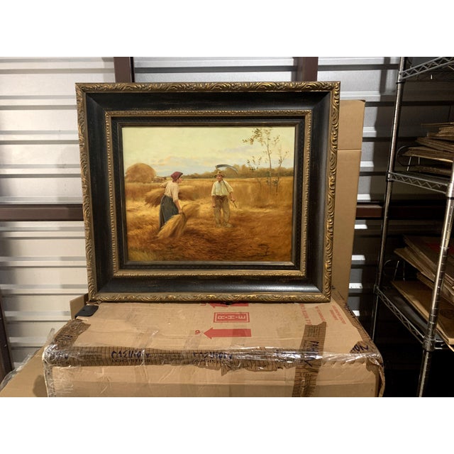 Early 20th Century Figurative Landscape Oil Painting by Jose Maria Jardines, Framed For Sale In Chicago - Image 6 of 10
