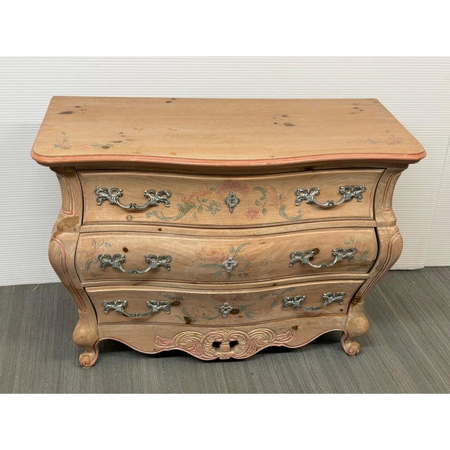 Design Plus Gallery presents a Bombe Chest of Drawers from Pulaski Furniture. The chest is made of solid pine wood with...