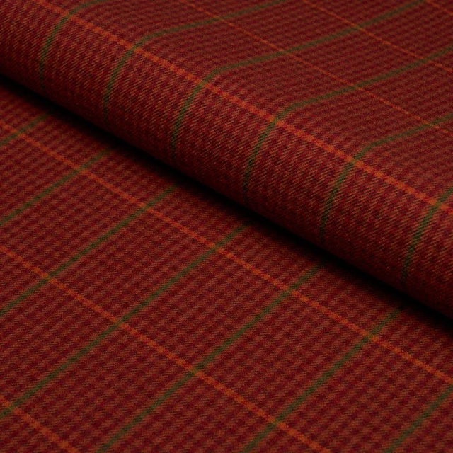 SAMPLE - Schumacher x Patterson Flynn Aldridge Wool Houndstooth Fabric In Cider For Sale