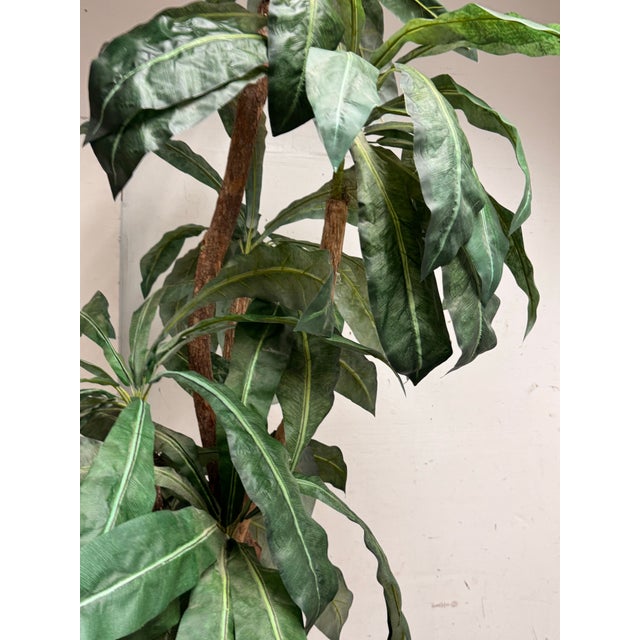 Faux Bird Nest Palm + Black Tapered Planter For Sale - Image 10 of 12