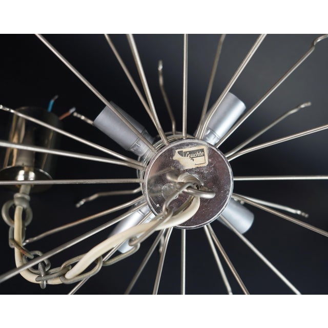 Mid-Century Pendant Light with Acrylic Discs Like Ice Glass, 1970s For Sale - Image 14 of 15