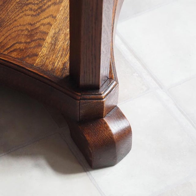 1920s Art Deco Oak Side Table, 1920 For Sale - Image 5 of 7
